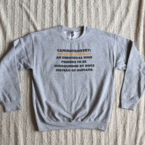 Gildan Gray Canine Dog Graphic Women's Sweater perfect for dog lovers